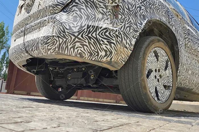 Tata Harrier EV fresh spy shots reveal rear-mounted motor